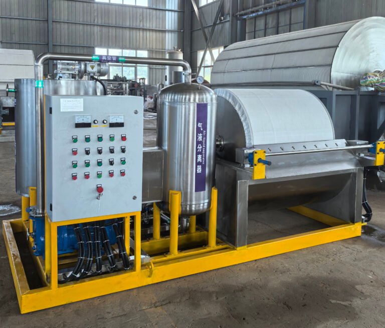 Continuous Small Rotary Drum Vacuum Filter for solid liquid separation